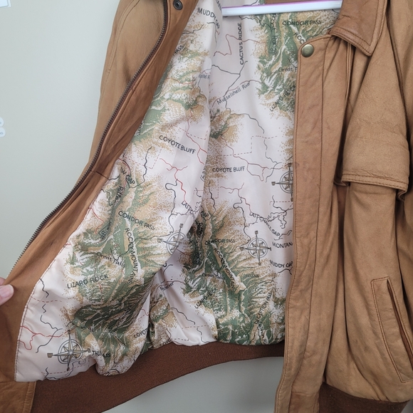 Vintage Marlboro Tan Leather Jacket size S - Picture 5 of 12